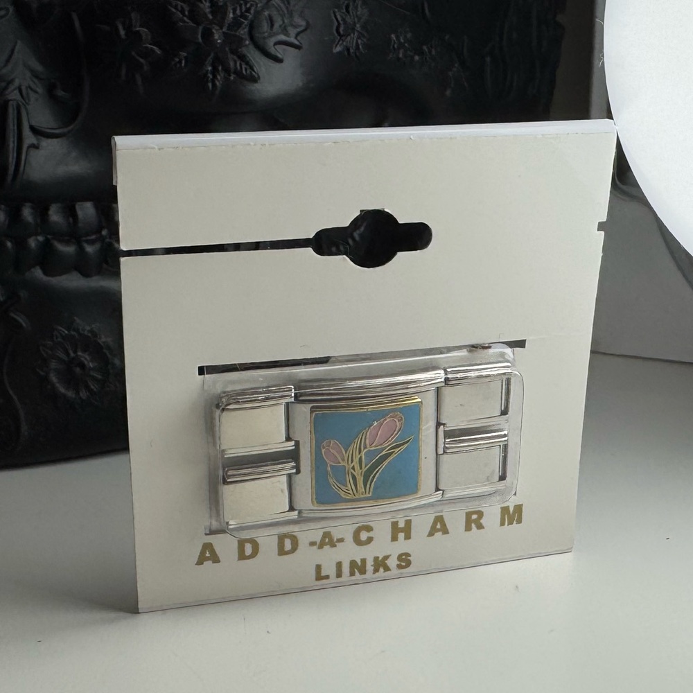 3/$15 Add-a-Charm Links Floral Tulips Charm Double Bracelet Charm
